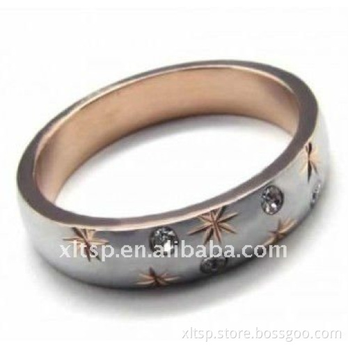 Wedding Ring Crystal Stainless steel Ring Jewelry